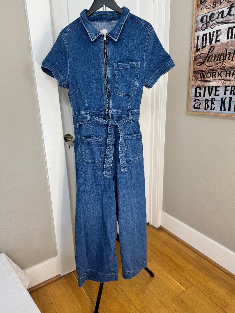 Anthropologie Maeve The Colette Weekend Denim Jumpsuit - 12 Petite
